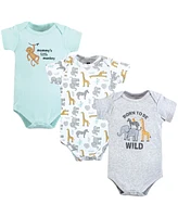 Hudson Baby Boys Cotton Bodysuits, Pumpkin Truck, 3-6 Months