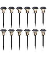 Maggift 12-Pack Waterproof Solar Path Lights for Outdoor Spaces