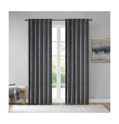510 Design Colt Room Darkening Velvet Thermal Insulated Curtain Panel Pair