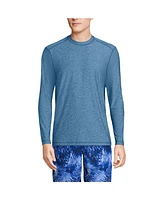 Lands' End Men's Tall Long Sleeve Upf 50 Swim Tee Rash Guard