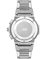Jbw Men's Saxon Multifunction Silver Stainless Steel Watch, 48mm