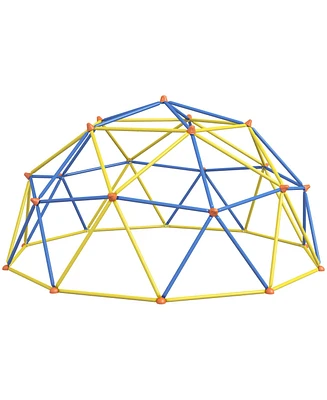 Outsunny 10FT Climbing Dome Supports 594LBS for 1-6 Kids, Multi-Color