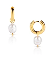 Ellie Vail Melrose Mini Hoop Pearl Earring