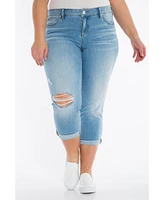 Slink Jeans Plus Mid Rise Boyfriend