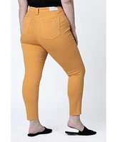 Slink Jeans Plus Size Color Mid Rise Ankle Skinny pants