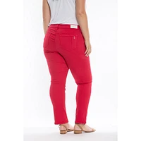 Slink Jeans Plus Size Color Mid Rise Slim pants