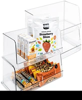 Smart Design Set of 2 Stackable Household Bin, 7" x 12.5"