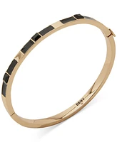 Dkny Gold-Tone Jet Crystal Thin Bangle Bracelet