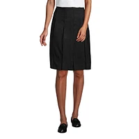 Lands' End Women's Box Pleat Skirt Top of Knee