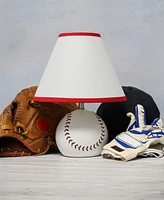 Simple Designs SportsLite 11.5" Tall Athletic Sports Baseball Base Ceramic Bedside Table Desk Lamp