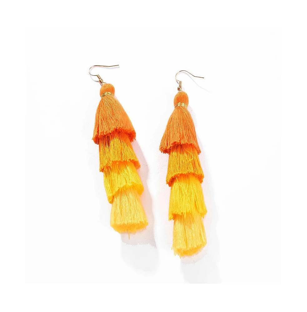 Sohi Women's Tassel Drop Earrings