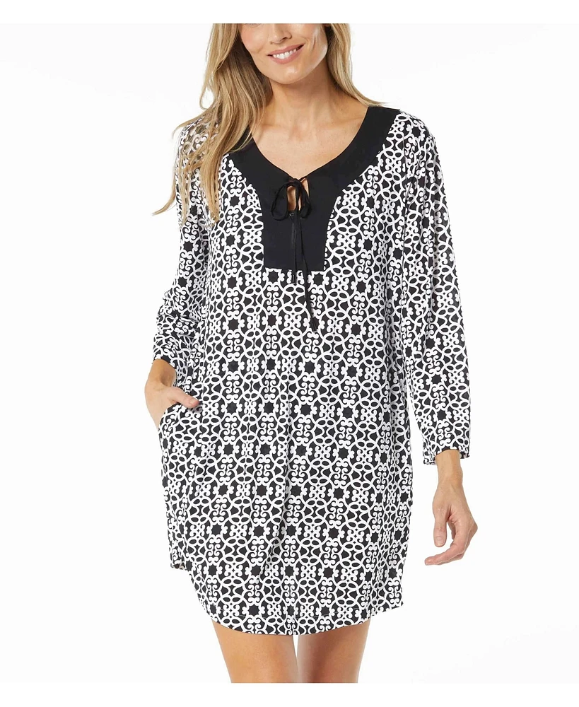 Beach House Women's Swim Faye Caftan Cover-Up with Abstract Print