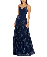 Dress the Population Women's Tess Embellished Lace Gown