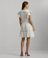 Lauren Ralph Women's Flutter-Sleeve Fit & Flare Dress