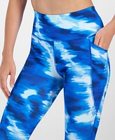 Id Ideology Women's Shibori Wave Cropped Leggings, Created for Macy's