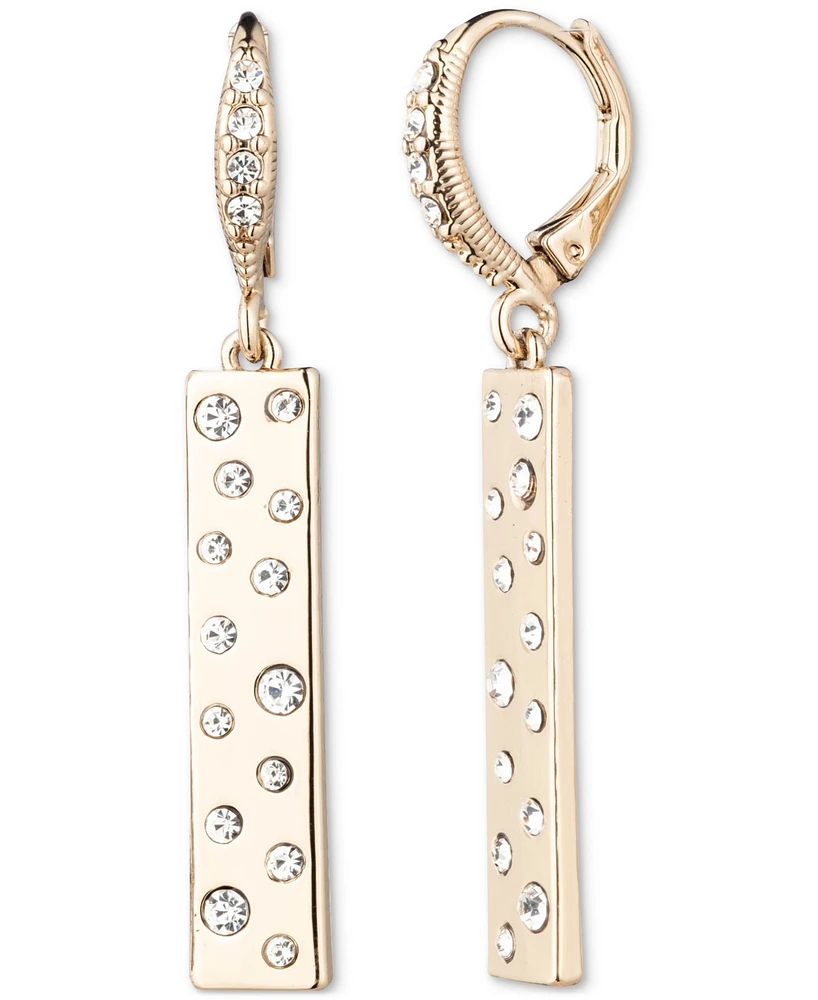 Givenchy Gold-Tone Crystal Scattered Linear Drop Earrings