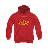 Flash Boys Dc Youth Comics Speed Distressed Pull Over Hoodie / Hooded Sweatshirt