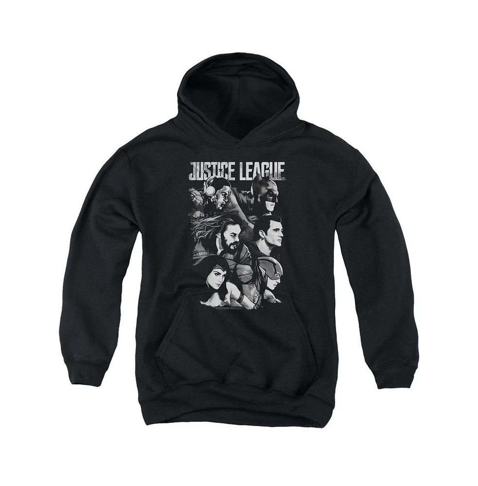 Justice League Boys Movie Youth Pushing Forward Pull Over Hoodie / Hooded Sweatshirt