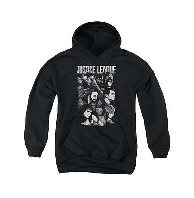 Justice League Boys Movie Youth Pushing Forward Pull Over Hoodie / Hooded Sweatshirt