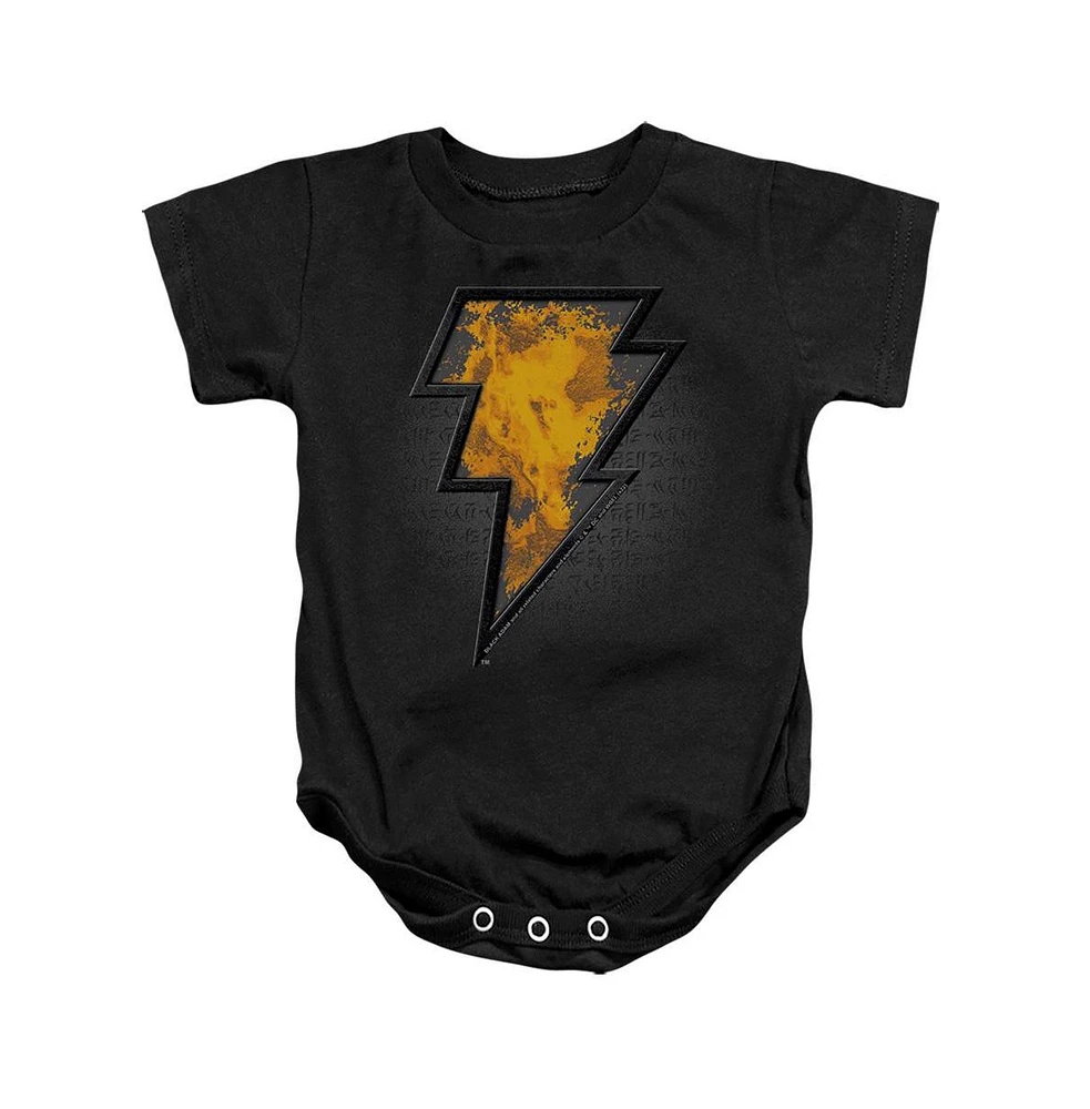 Black Adam Baby Girls Beveled Emblem Snapsuit