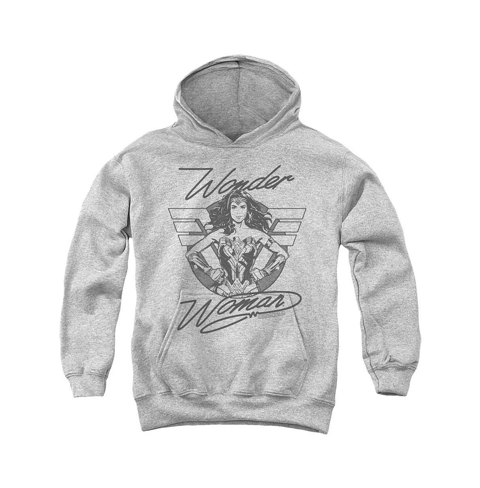 Wonder Woman Boys 84 Youth Determined Pull Over Hoodie / Hooded Sweatshirt