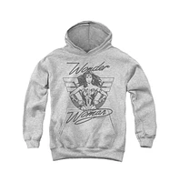 Wonder Woman Boys 84 Youth Determined Pull Over Hoodie / Hooded Sweatshirt