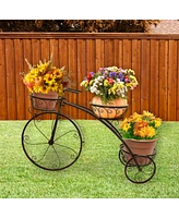 Sorbus Flower Cart Pot Display Rack - Bronze