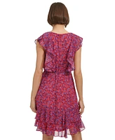 Tommy Hilfiger Women's Ruffled Chiffon Fit & Flare Dress