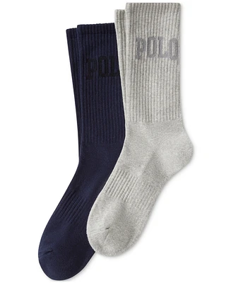 Polo Ralph Lauren Men's 2-Pk. Tonal Logo Crew Socks
