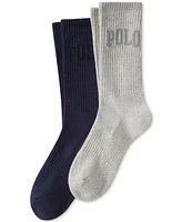 Polo Ralph Lauren Men's 2-Pk. Tonal Logo Crew Socks