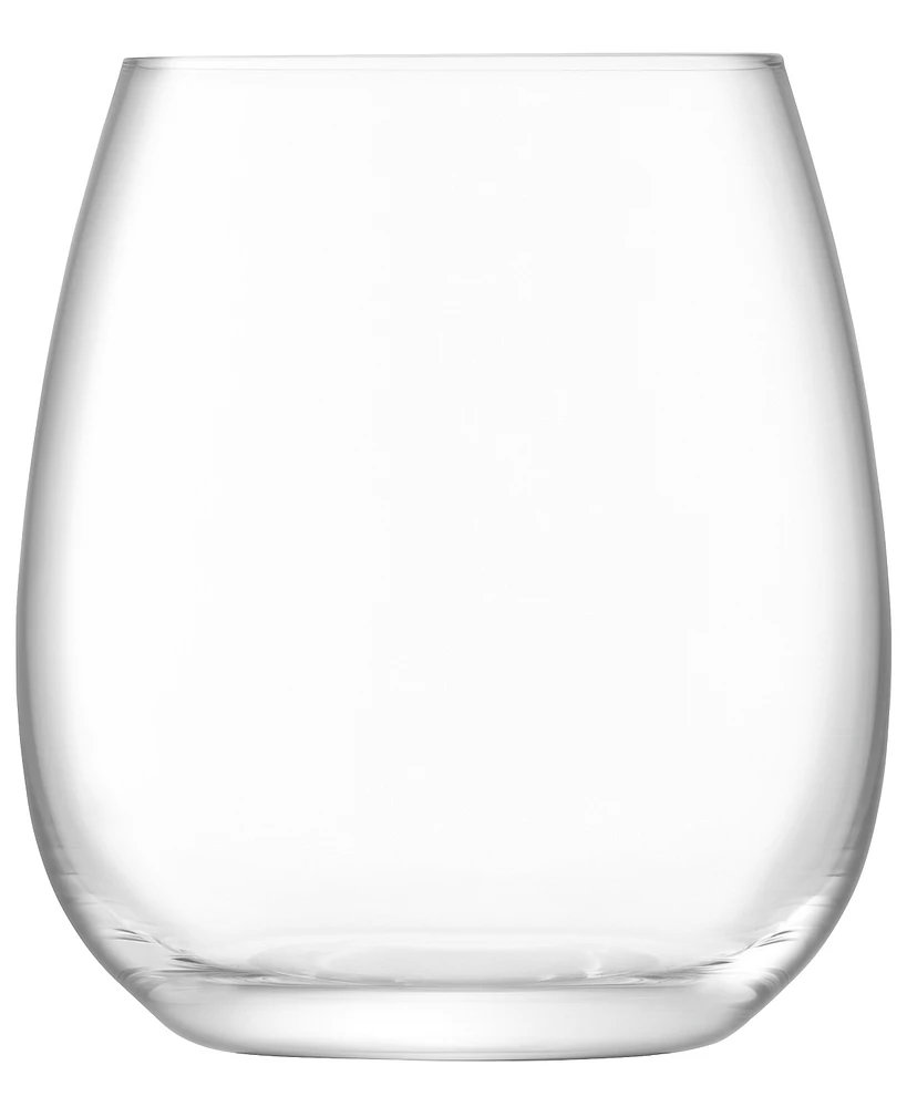 Lsa International Borough Stemless Glass 15 oz Clear x 4