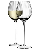 Lsa International Aurelia 15 oz. Optic White Wine Glasses, Set of 2