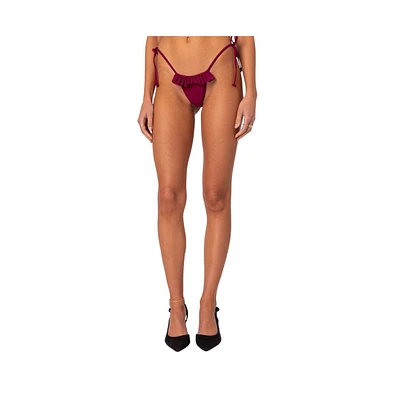 Edikted Women's Joelle Ruffled String Bikini Bottom