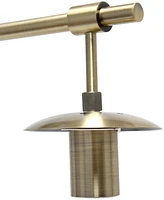 Lalia Home Studio Loft 21" White Globe Shade Table Desk Lamp With Marble Base and Antique Brass Arm