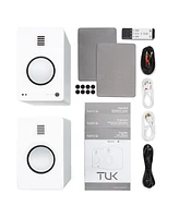 Kanto Tuk Premium Powered Bookshelf Speakers with Headphone Out, Usb Dac, Dedicated Phono Pre-amp, & Bluetooth - Pair