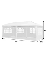 Inolait Sugift 20 Ft. W x 10 Ft. D Wedding Party Tent Canopy with 4 Side Walls