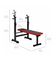 Sugift Adjustable Weight Bench with 330 Lbs.