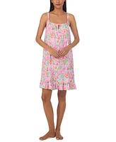 Lauren Ralph Women's Short Tunnel Neck Strap Nightgown