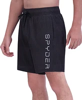 Spyder Men's Stretch Twill-Print 7" Swim Trunks with Compression Liner