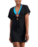 J Valdi Women's Plunge Tunic Swim Cover-Up