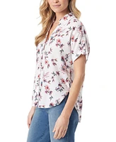 Gloria Vanderbilt Women's Demi Short-Sleeve Button Front Shirt