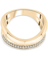 Audrey by Aurate Diamond Double Row Openwork Abstract Statement Ring (1/4 ct. t.w.) Gold Vermeil, Created for Macy's