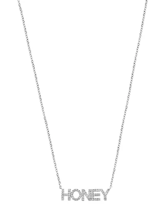 Effy Diamond Happy 18" Pendant Necklace (1/5 ct. t.w.) Sterling Silver