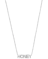 Effy Diamond Happy 18" Pendant Necklace (1/5 ct. t.w.) Sterling Silver