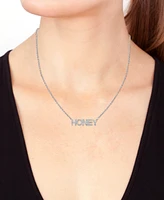 Effy Diamond Happy 18" Pendant Necklace (1/5 ct. t.w.) Sterling Silver