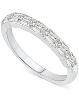 Diamond Emerald-Cut Anniversary Band (1 ct. t.w.) in 14k White Gold