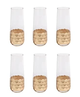 American Atelier Daphne Gold Stemless Flutes, Set of 6