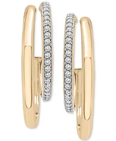 Audrey by Aurate Diamond Double Small Hoop Earrings (1/4 ct. t.w.) in Gold Vermeil, Created for Macy's