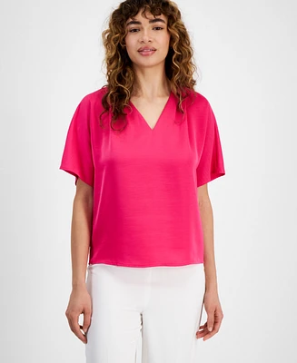 Bar Iii Women's V-Neck Dolman-Sleeve Top, Created for Macy's