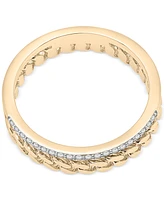 Audrey by Aurate Diamond Chain Link Double Row Ring (1/10 ct. t.w.) Gold Vermeil, Created for Macy's